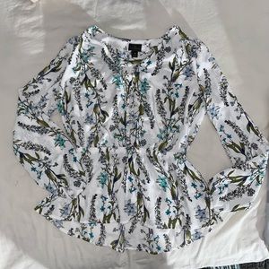 Button up long sleeve blouse